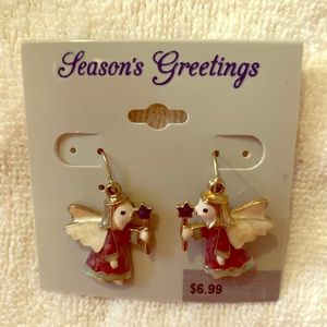 Earrings - enamel angels